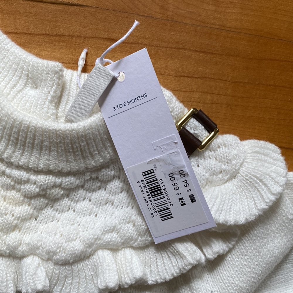 NWT Janie and jack equestrian ruffle neck sweater and faux suede leggings 3-6mo - Picture 3 of 5